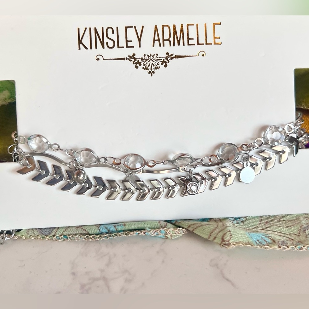Kinsley Armelle Silver Charm Bracelet – Crystal Accents